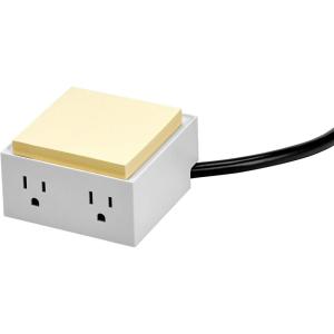 imageBostitch Office Konnect Power Hub Two Outlets Charging Station for Desktop Shallow Tray Top White
