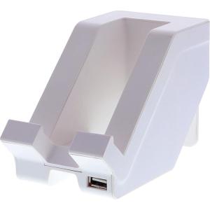 imageBostitch Office Konnect USB Charging Phone Stand Vertical or Horizontal Docking White KTPHONEWHITEWhite