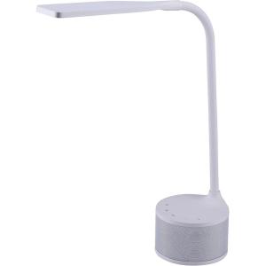 imageBostitch Office LED Dimmable Desk Lamp with Bluetooth Speaker ampamp USB Port Energy Efficient 55W Natural Daylight White VLED1817WHITEBOS