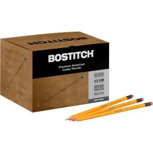 imageBostitch Office Premium 2 Pencils American Cedar Wood PreSharpened HB Graphite 144Pack500 Pack
