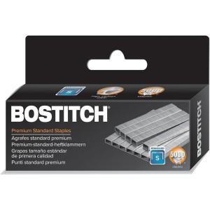 imageBostitch Office Premium Staples for JamFree Stapling 025 Inch Full Strip 5000 StaplesBox5 000 Staples
