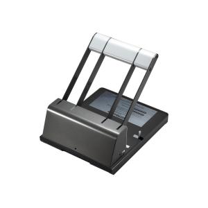 imageBostitch Office Xtreme Duty Adjustable 23 Hole Punch 130 Sheet Capacity Heavy Duty Steel SilverBlack 03200