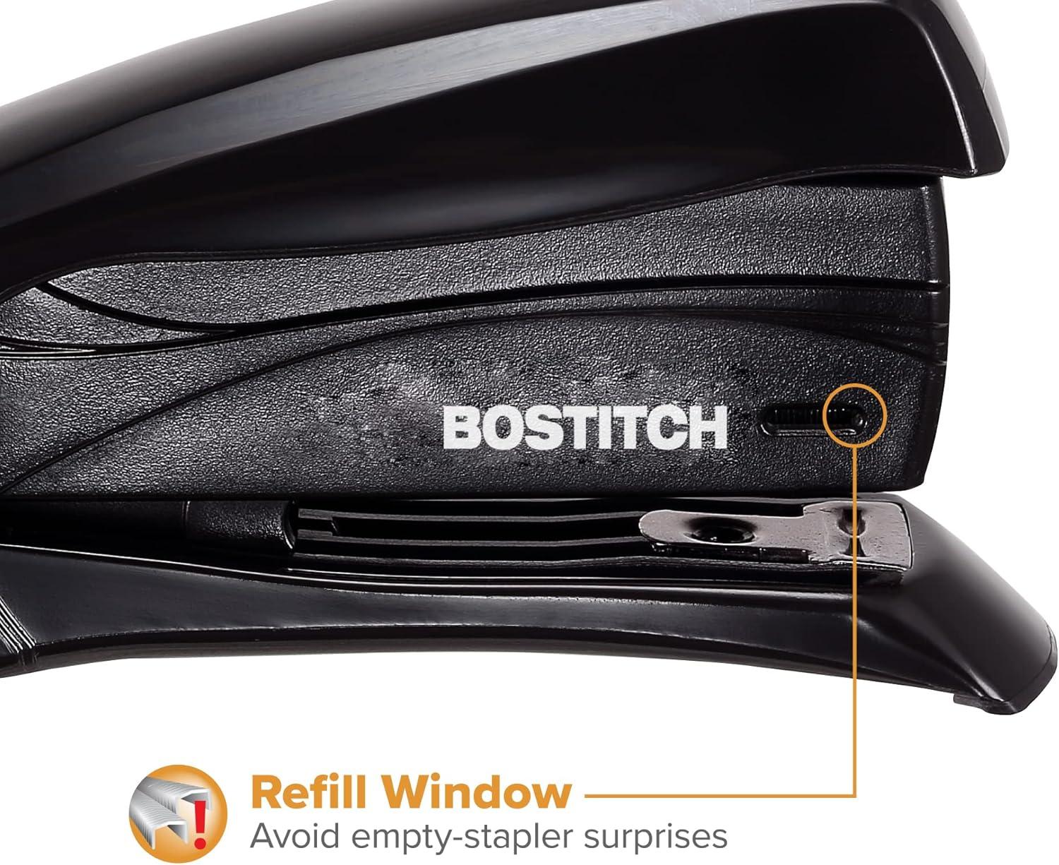 imageBostitch Office Inspire 15 Sheet Stapler  One Finger No Effort Spring Powered Stapler  Assorted Colors No Color Choice 1491Black