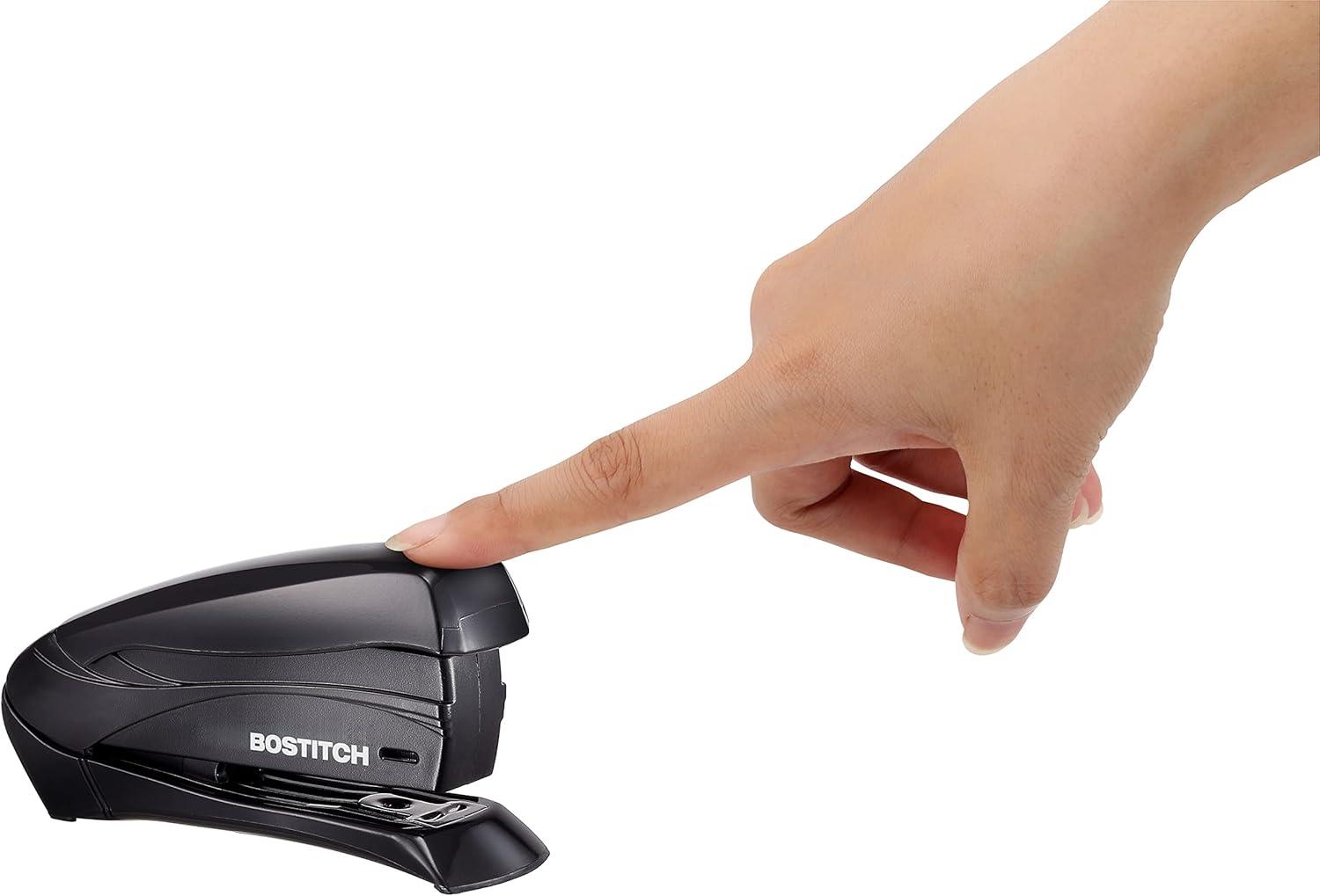 imageBostitch Office Inspire 15 Sheet Stapler  One Finger No Effort Spring Powered Stapler  Assorted Colors No Color Choice 1491Black