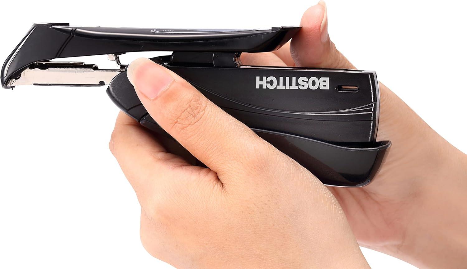 imageBostitch Office Inspire 15 Sheet Stapler  One Finger No Effort Spring Powered Stapler  Assorted Colors No Color Choice 1491Black