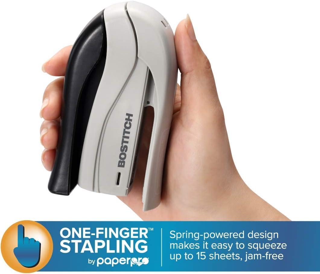 imageBostitch Office inSHAPE Compact Stapler 15 Sheet Capacity One Finger No Effort Spring Powered PurpleAssorted Stapler  No Color Choice