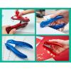 imageBostitch EZ Squeeze Hole Punch  3Pack Single Hole Punch 10 Sheet Capacity Ideal for Kids and Adults Black Red and Blue