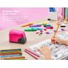 imageBostitch Office Battery Pencil Sharpener 4X Longer Cutter Life Tip Saver Technology Black BPS4BLKPink