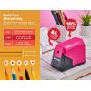 imageBostitch Office Battery Pencil Sharpener 4X Longer Cutter Life Tip Saver Technology Black BPS4BLKPink