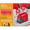 imageBostitch Office Battery Pencil Sharpener 4X Longer Cutter Life Tip Saver Technology Black BPS4BLKRed