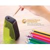 imageBostitch Office Battery Pencil Sharpener Hinged Tray Colored Pencil Compatible Green BPS2GREEN