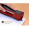 imageBostitch Office Dynamo 4 in 1 Standup Stapler Includes 420 Staples 20 Sheet Capacity Integrated Pencil Sharpener Staple Remover ampamp Staple Storage MagentaRed