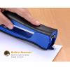 imageBostitch Office Dynamo 4 in 1 Standup Stapler Includes 420 Staples 20 Sheet Capacity Integrated Pencil Sharpener Staple Remover ampamp Staple Storage MagentaBlue