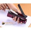 imageBostitch Office Dynamo 4 in 1 Standup Stapler Includes 420 Staples 20 Sheet Capacity Integrated Pencil Sharpener Staple Remover ampamp Staple Storage MagentaMagenta