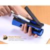 imageBostitch Office Dynamo 4 in 1 Standup Stapler Includes 420 Staples 20 Sheet Capacity Integrated Pencil Sharpener Staple Remover ampamp Staple Storage MagentaBlue