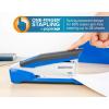 imageBostitch Office InPower SpringPowered Premium Desktop Stapler  One Finger No Effort BlueSilver 1118Blue