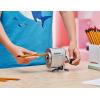 imageBostitch Office Wall Mount Manual Pencil Sharpener Tip Saver 8 Hole Dial 6X Longer Cutter Life Vertical or Horizontal Mounting Silver
