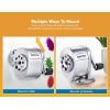 imageBostitch Office Wall Mount Manual Pencil Sharpener Tip Saver 8 Hole Dial 6X Longer Cutter Life Vertical or Horizontal Mounting Silver