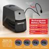 imageBostitch Portable Rechargeable Horizontal Battery Pencil Sharpener Helical Blade for No2Colored Pencils Black