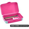imageIts Academic Hard Pencil Case Durable Plastic Pencil Box KidFriendly Design Pink ampamp BluePink  1Pack