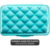 imageIts Academic Metallic pencil Case Box Hard Plastic Stylish QuitedPattern LidAssorted  3Pack