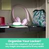 imageLockerMate AdjustAShelf Locker Shelf Extends to Fit Your Locker Easy to Use Perfect for School Office Gym PinkBlack