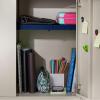 imageLockerMate AdjustAShelf Locker Shelf Extends to Fit Your Locker Easy to Use Perfect for School Office Gym PinkBlue