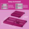 imageLockerMate AdjustAShelf Locker Shelf Extends to Fit Your Locker Easy to Use Perfect for School Office Gym PinkPink