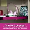 imageLockerMate AdjustAShelf Locker Shelf Extends to Fit Your Locker Easy to Use Perfect for School Office Gym PinkPink