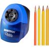 imageBostitch Office QuietSharp 6 Electric Pencil Sharpener Heavy Duty Classroom Sharpener Size Selector with 6 Different Sizes Perfect for Classroom and Homeschool Use BlackBlue Classroom Sharpener