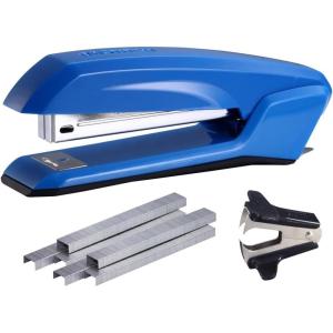 imageBostitch Office Ascend 3 in 1 Stapler Value Pack 20 Sheet Capacity Includes 5000 Staples Integrated Remover ampamp and Extra Staple Remover Staple Storage Compartment Assorted Colors Colors May VaryBlue