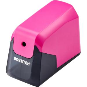 imageBostitch Office Battery Pencil Sharpener 4X Longer Cutter Life Tip Saver Technology Black BPS4BLKPink