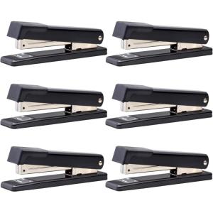 imageBostitch Office Classic Metal Desktop Stapler 20 Sheet Capacity Dual Clinch Opens for Tacking FullStrip Black6 pack