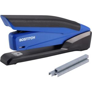 imageBostitch Office InPower SpringPowered Desktop Stapler 20 Sheet Capacity One Finger Stapling Includes 210 Staples Jam Free Opens for Tacking GreenBlue