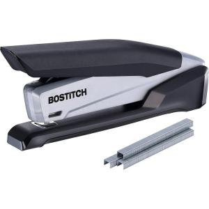 imageBostitch Office InPower SpringPowered Desktop Stapler 20 Sheet Capacity One Finger Stapling Includes 210 Staples Jam Free Opens for Tacking GreenGray