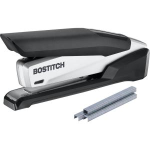 imageBostitch Office InPower SpringPowered Premium Desktop Stapler  One Finger No Effort BlueSilver 1118Black