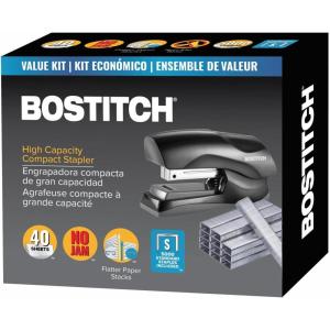 imageBostitch Office Stapler Heavy Duty  40 Sheet Stapler for Desk FullStrip  Includes 1260 Staples  BlackHalf Strip