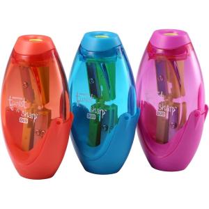 imageBostitch Office TwistNSharp Manual Pencil Sharpener 2 Holes for Standard and Jumbo Pencils with Ratchet Technology 1 Sharpener Random Color3Pack