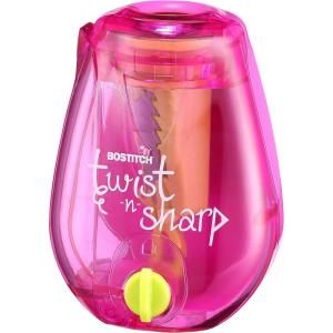 imageBostitch Office TwistnSharp Pencil Sharpener for Kids ampamp Colored Pencils Pink PS1PINKECPink