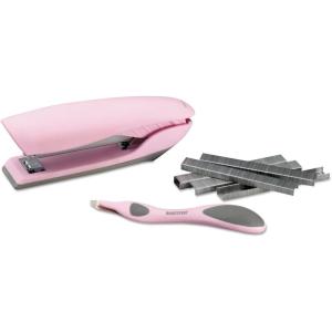 imageBostitch Office Velvet Stapler Value Kit NoJam Includes Staples and Magnetic Staple Remover Pink B326PPVLTPNKAB1830