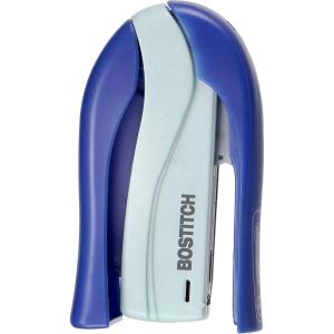 imageBostitch Office inSHAPE Compact Stapler 15 Sheet Capacity One Finger No Effort Spring Powered PurpleBlue