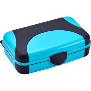 imageIts Academic Hard Pencil Case Durable Plastic Pencil Box KidFriendly Design Pink ampamp BlueBlue  1Pack