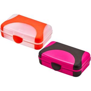 imageIts Academic Hard Pencil Case Durable Plastic Pencil Box KidFriendly Design Pink ampamp BluePink  2Pack
