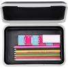 imageIts Academic Flexi Storage Box Folding Collapsible and Adjustable for Pencils Supplies and More Purple 23135Black