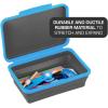 imageIts Academic Flexi Storage Box Folding Collapsible and Adjustable for Pencils Supplies and More Purple 23135Blue