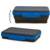 imageIts Academic Flexi Storage Box Folding Collapsible and Adjustable for Pencils Supplies and More Purple 23135Blue