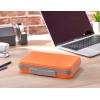 imageIts Academic Flexi Storage Box Folding Collapsible and Adjustable for Pencils Supplies and More Purple 23135Orange