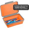 imageIts Academic Flexi Storage Box Folding Collapsible and Adjustable for Pencils Supplies and More Purple 23135Orange