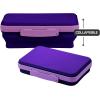 imageIts Academic Flexi Storage Box Folding Collapsible and Adjustable for Pencils Supplies and More Purple 23135Purple