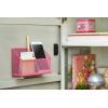imageLockerMate Magnetic Pencil Holder Locker Organizer with 3 Mesh Storage Compartments BlackPink